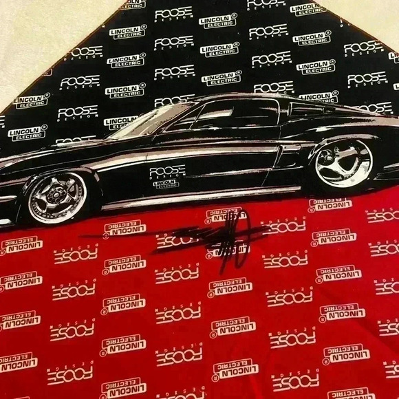 Chip Foose Autographed Design Facisimile Auto Lincoln Electric Bandana - Picture 3 of 3